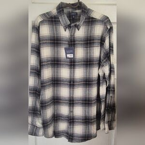 Nwt Croft & Barrow Flannel Button Down Shirt Size M